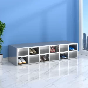 12-grid stainless steel shoe cabinet