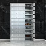 30-door stainless steel plate cabinet