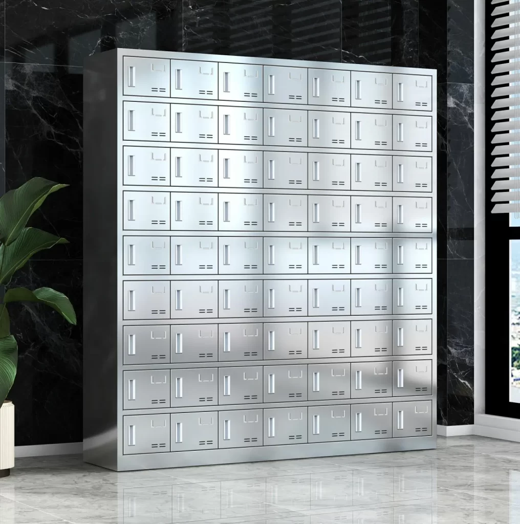 63-door stainless steel plate cabinet