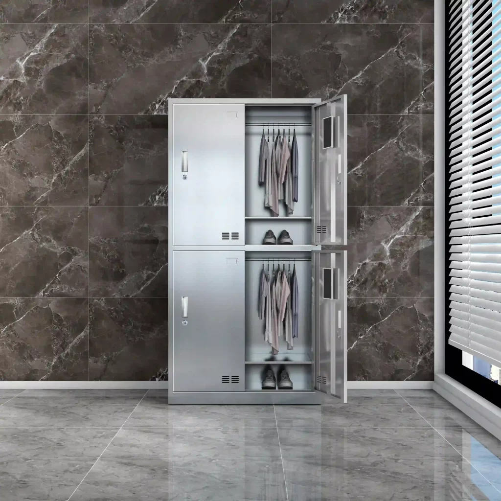 4 doors stainless steel locker